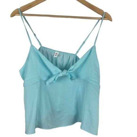 Nordstrom Bp Bow Detail Top Cami Teal Blue Paradise Large NWT - Picture 3 of 8